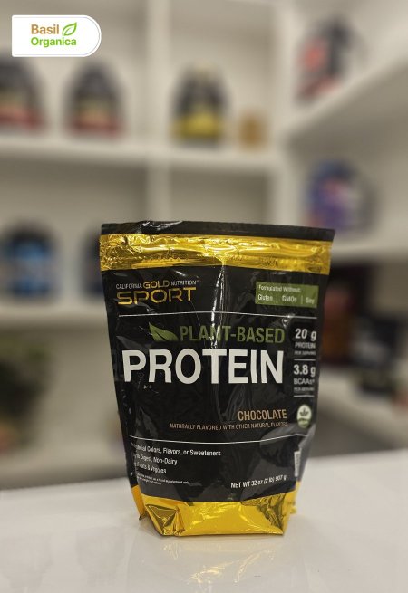بروتين نباتي من California Gold Nutrition Sport بنكهة الشوكولاتة