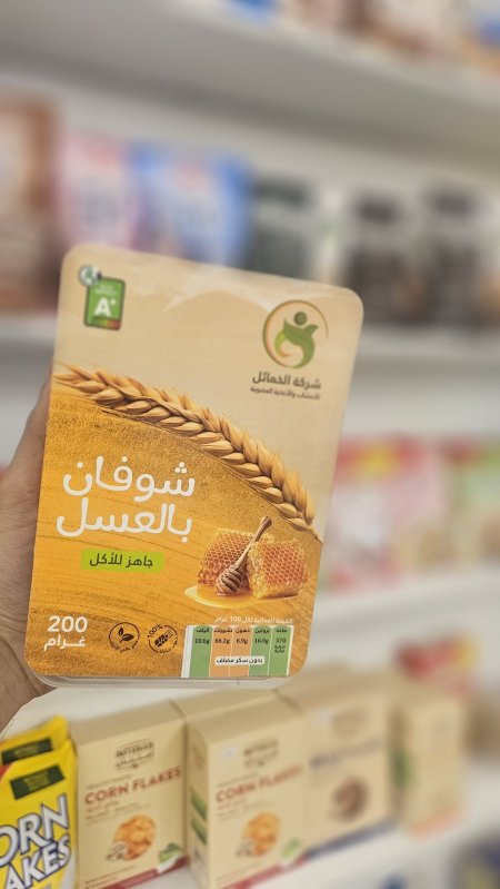 شوفان بالعسل مع معلقة عسل