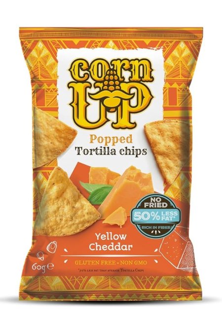 رقائق تورتيلا "كورن أب" بنكهة الشيدر الأصفر  Corn UP