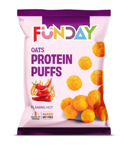 فنداي بروتين بفز" (Funday Protein Puffs ) بنكهة الفلفل الحار
