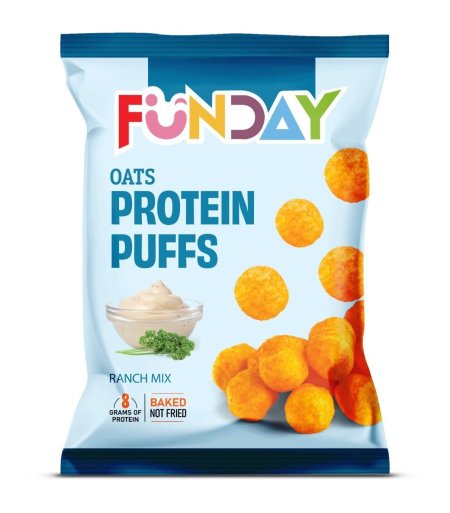 فنداي بروتين بفز" (Funday Protein Puffs ) بنكهة صلصة الرنش