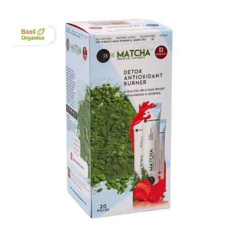 شاي الماتشا الياباني الفاخر 🍵 بطعم الفراولة 🍓