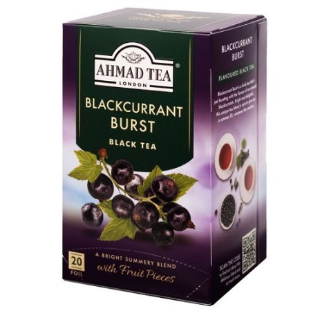 شاي أسود بنكهة الكشمش الأسود من أحمد تي (Ahmad Tea Blackcurrant Burst