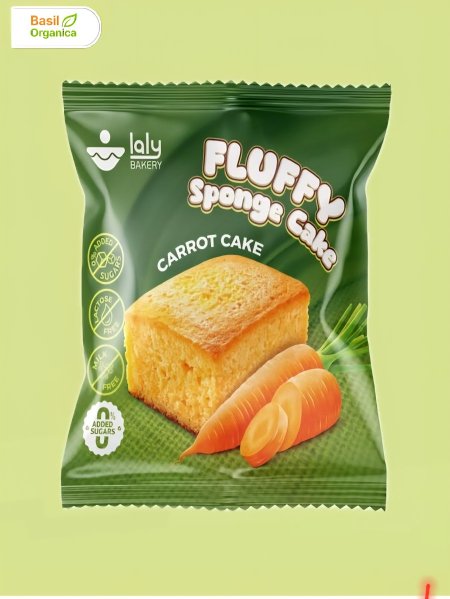 كعكة إسفنجية بالجزرة من نوع "FLUFFY Sponge Cake Carrot Cake".بدون سكر وبدون لاكتوز