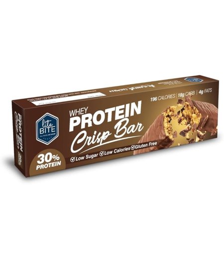 بار بروتين مقرمش من "لايت بايت" (Lite Bite) بنكهة مصل اللبن (Whey Protein Crisp Bar).