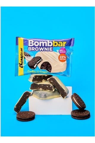 براوني بروتين بنكهة الكوكيز والكريمة من بومبار Bombbar Protein Brownie - Cookies & Cream