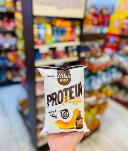 بمبا بروتين بنكهة البربيكيو Kitco Bliss Pro Protein Puffs