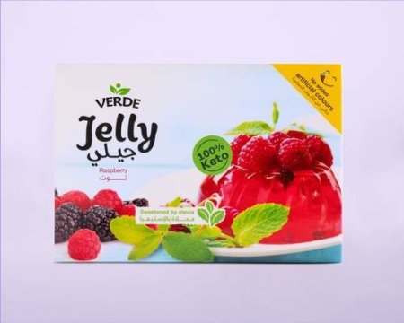 جيلي فيردي (Verde Jelly) بنكهة التوت ، وهو منتج مخصص للحمية الغذائية الكيتو .  